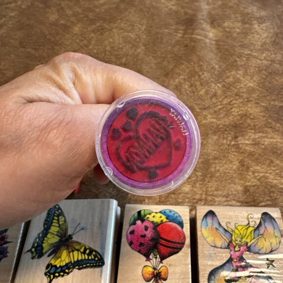 Lot of 20 Sky Kids Inc stamps Birthday butterfly heart tree fairy flowers bear - Picture 3 of 6